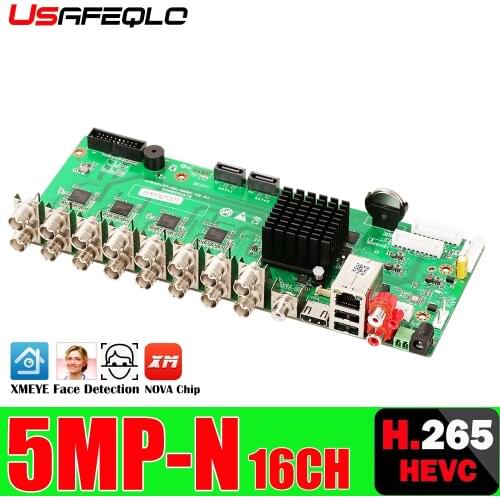 H.265 16ch AHD DVR 5MP-N CCTV 16Ch 5MP Hybrid Security DVR Recorder Camera Onvif Coxial Control P2P XVI/AHD/TVI/CVI/CVBS/IP