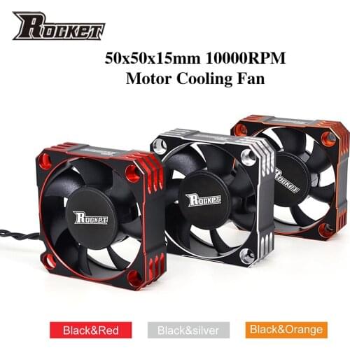 Good Quality Rocket 50mm Metal Motor Cooling Fan 10000RPM for 1/8 1/5 1/6 RC Car Brushless Motor
