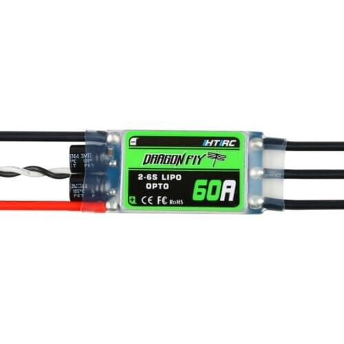 Htirc Dragonfly 60A 2-6S Lipo RC Brushless ESC Electric Speed Controller for FPV Quadcopter Mutilcopter Drone
