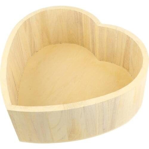 HX5D Baby Photography Props Wooden Heart Shape Box Newborn Infants Photo Posing Prop