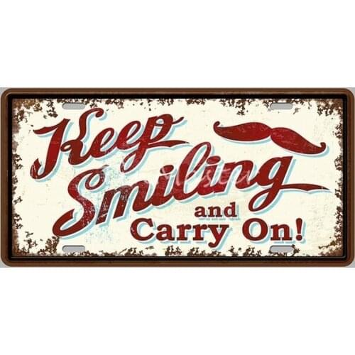 No Smoking Metal Signs Vintage Kitchen Home Decor Shabby Chic Beer Welcome Smile License Plate Wall Stickers Poster Tin Sign