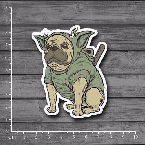 Wearing a sweater dog On Laptop Notebook Skin Stickers Snowboard Luggag Decal For kid Toy Suitcase Stationery Stickers[single]