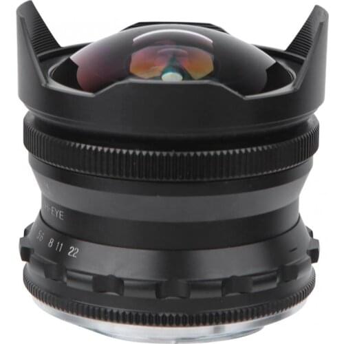 Lightdow 7.5mm F2.8-F16 Manual Fixed Focus Fisheye Lens for Mirrorless Cameras Sony E Mount/ FX Molunt/M4/3 Mount