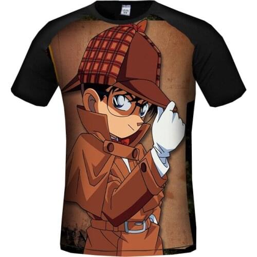 Japan Anime Detective Conan TShirt Kaitou Kiddo Funny Cool T-shirts Men Women Case Closed Short Sleeve Printed Tops Summer Tee