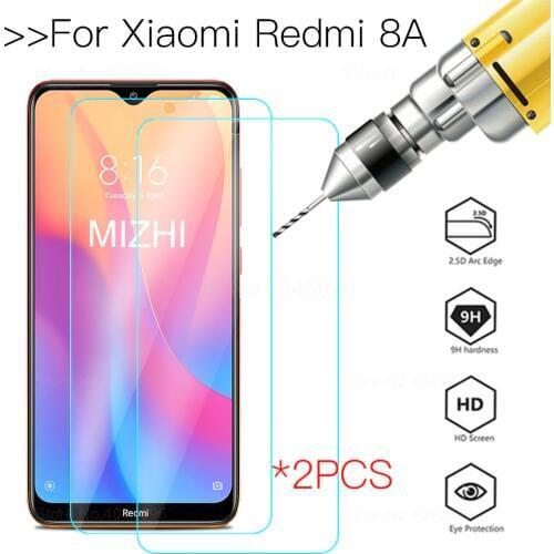 2pcs Original Glass For Xiaomi Redmi 8A Screen Protector Protective Glass on xiomi xaomi ksiomi 8A 8 A A8 Safety film 2.5d glas