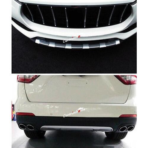 Front + Rear Bumper Protector Guard Skid Plate for Maserati Levante 2016 2017