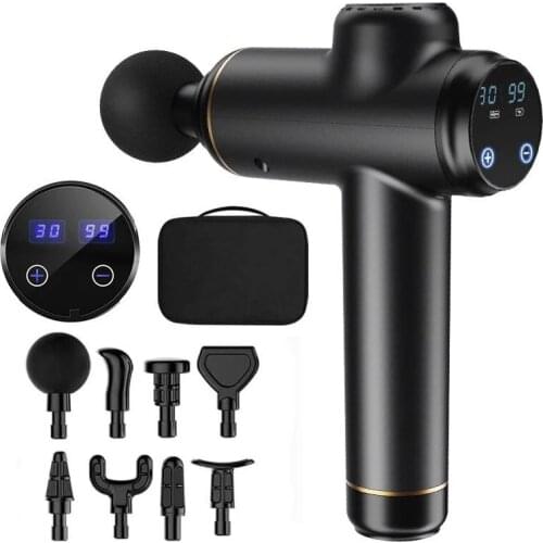 Syeosye Massage Gun Deep Muscle Massager Fascial Gun Muscle Pain Body Neck Exercising Relaxation Slimming Relief 30 Speeds