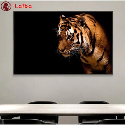 Full diamond painting Modern animal art, tiger pictures for embroidery round diamond mosaic paintings wall stickers decoration
