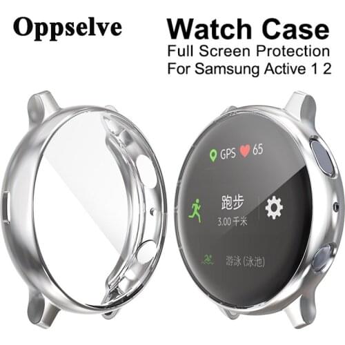 Full Screen Protect Watch Case For Samsung Galaxy Watch Active 2 44mm 40mm Cover Bumper Full Coverage Silicone Screen Protector