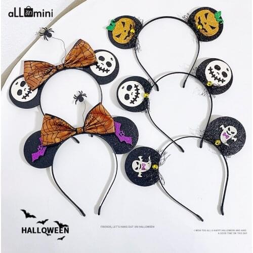 Halloween Party Pumpkin Headband Bat Skull Head Hoop Cosplay Devil Headdress Halloween Costume Props Hair Accessories Hat Decor