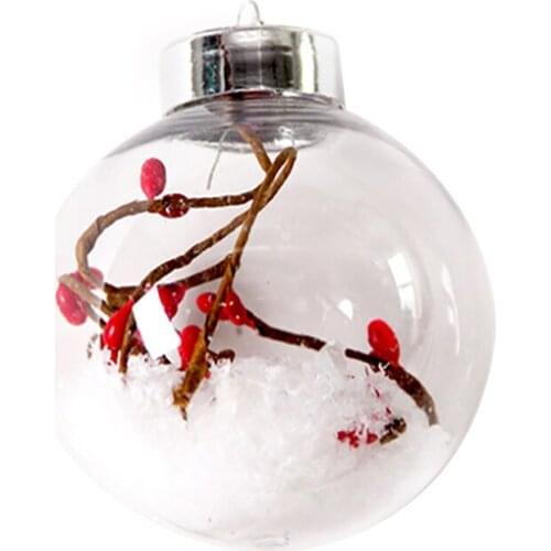 High Transparent Plastic Xmas Tree Ball Decor Candy Case Gift Children Home Bauble Sphere Decoration Festival Supplies