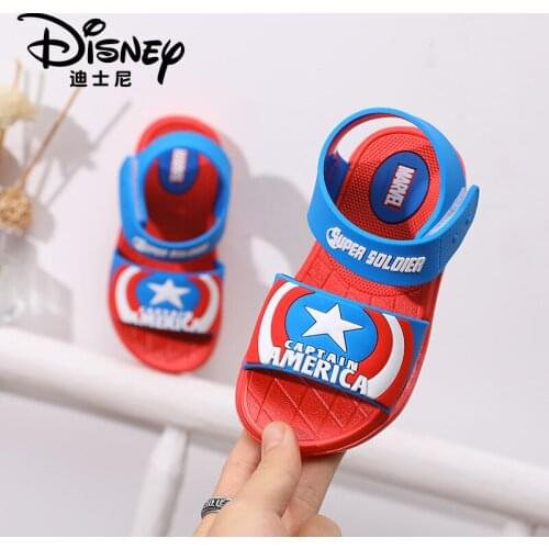 Original Marvel Spider-Man Iron Man Summer Indoor Non-slip Boys Home Flip-Flops Wearing Beach Sandals Kids Slippers for Girls