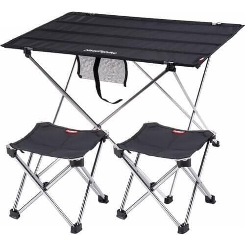 WolFAce Portable Collapsible Camping Table Roll Up Outdoor Foldable Fishing Table Ultralight Aluminum Folding Picnic Table 2020