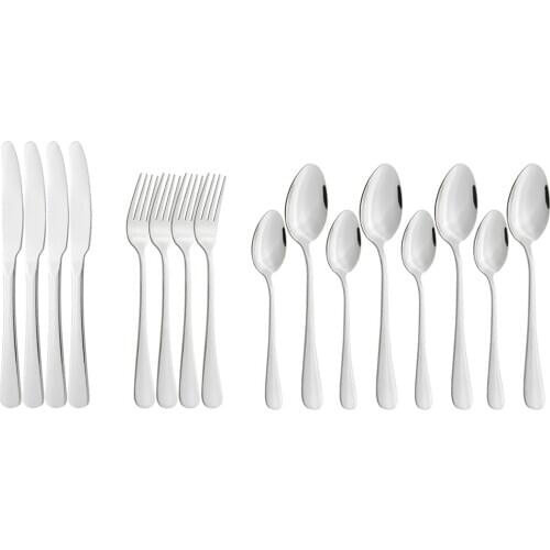 Dinnerware Stainless Steel Set Silverware Set Sliver Knives Fork Spoon Teaspoon Cutlery Flatware Outdoor Kitchen Home Tableware