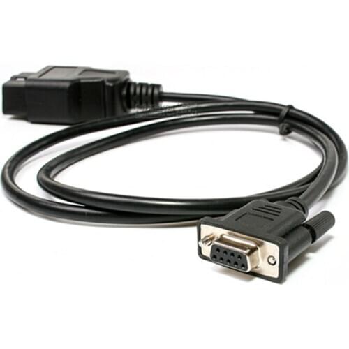 3.6ft 16Pin OBD2 to DB9 Extension Cable RS232 Serial Connector OBDII to DB9 Male to Female Diagnostic Extender Wire for Auto Car