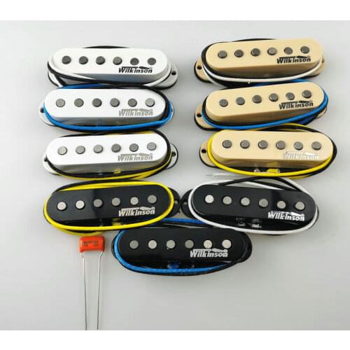 Wilkinson WVS Ainico5 Single coil 60s style Electric Guitar Pickups Guitar Parts Apply to ST Guitar + Orange 473 100 capacitor