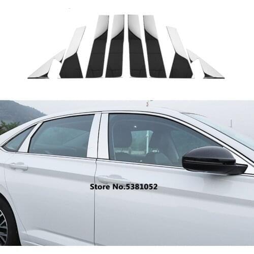 Car Window Center Pillar Protector Trim For Volkswagen VW GOLF 7 8 MK8 2019 2020 2021 Accessories Stainless Steel B-pillar Cover