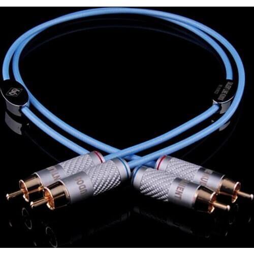 1 Pair Length 1m silver alloy RCA XLR audio signal cable