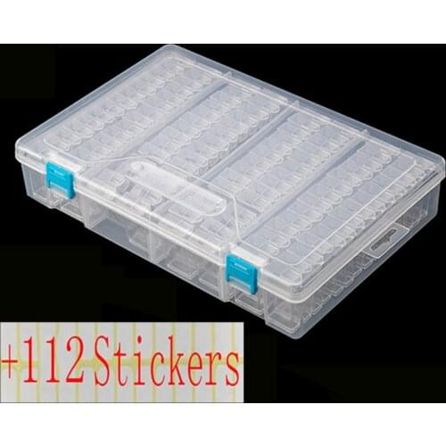 112 Slots Grid 5D diamond painting Sticker box tools kit diamond Embroidery Accessories Bead Organizer Storage Case Container