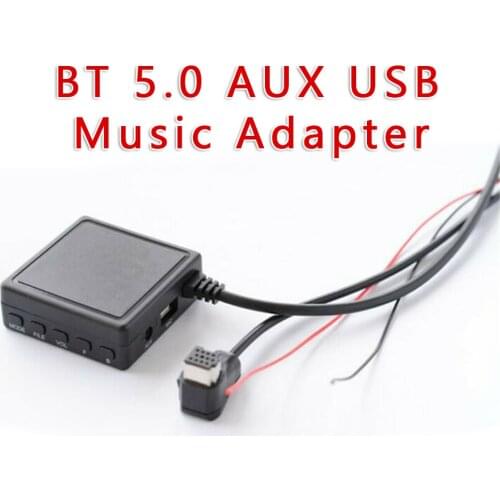 12V BT 5.0 AUX USB Music Adapter MIC Audio Cable For Pioneer Radio IP-BUS P99 P01 Car Styling Replace Accessories