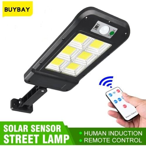 2021 Solar Street Security Light Outdoor Solar Wall Lamp With Remote Control Waterproof Motion Sensor Lighting for Garden