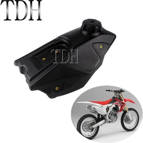 7.9L 2 Gal Motorcycle Black Fuel Oil Gas Tank Motocross Off-Road With Cap For Honda CRF250R CRF450R CRF 250 450 R 2013-2017