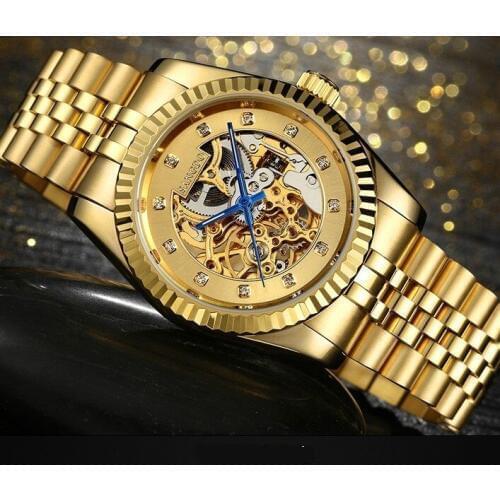 38mm Sangdo Luxury watchesho llow out Automatic Self-Wind movement Mechanical watches Mens watch SD056S
