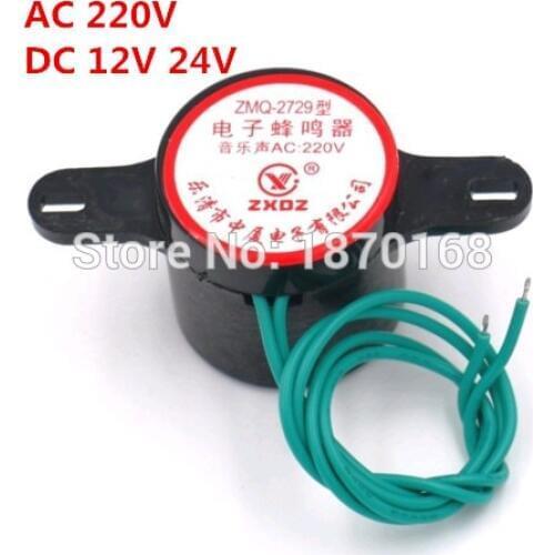 5 Pcs/Lots ZMQ-2729 50dB DC 24V 12V AC220V Voltage Music Buzzer Industrial Alarm