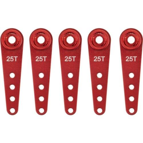 5pcs Alloy 37mm 25T Steering Servo Arms For RC Car Boat Futaba HSP Wltoys SCX01 Traxxas TRX-4 MST Recat