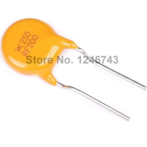 50PCS PPTC Resettable Fuse TRF250-200 250V 0.2A Self-Recovery Fuses