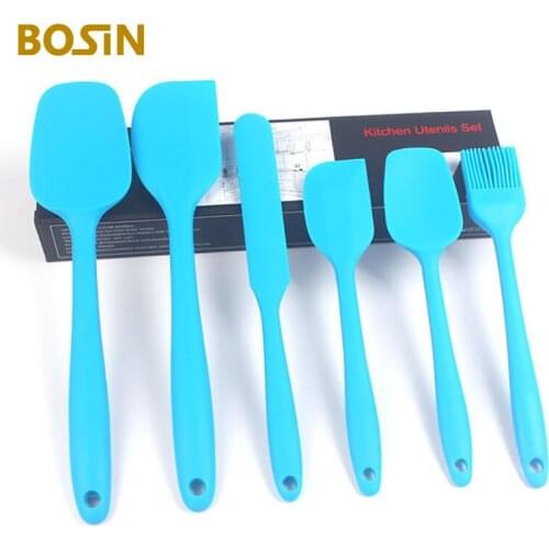 6Pcs Silicone Scrapers Kitchen Utensils Spatula Set Spoon Shovel Heat Resistant Cooking Tool For Cake Maker Dropshipping