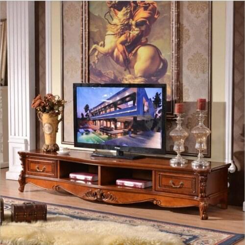 Antique High Living Room Wooden furniture lcd TV Stand o1178