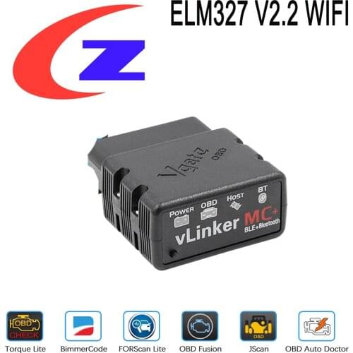 Vgate vLinker MC MC+ ELM327 V2.2 WIFI ELM 327 For BMW Forscan OBD 2 OBD2 BT 4.0 Car diagnostic Scanner For Android/iOS