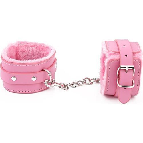 PU Leather Wrist Handcuffs Ankle Cuffs Restraint SM Bondage Fetish Adult Sex Toys for Couple