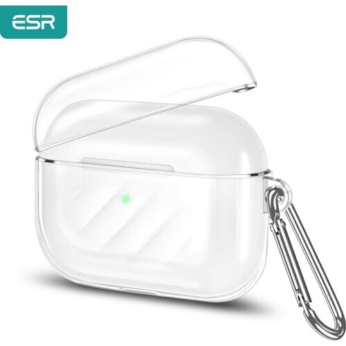 ESR for AirPods Pro Case Clear Protective TPU Cover with Keychain for AirPods Case Air Ripple Carrying Case for AirPods Pro Case