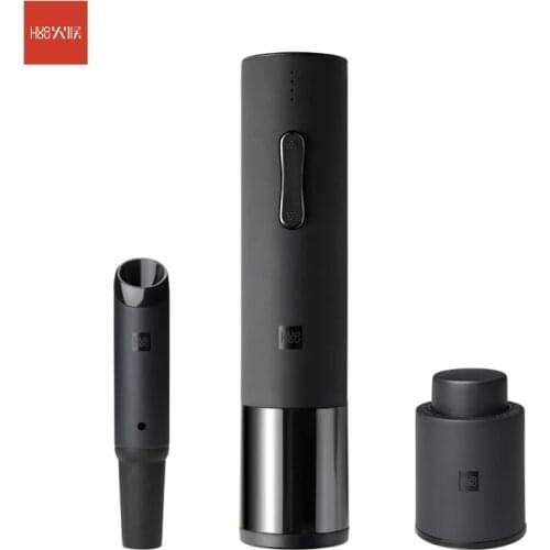 For xiaomi Huohou Automatic Red Wine Bottle Opener Cap Stopper Fast Decanter Electric Corkscrew Foil Cutter Cork Out Tool Mijia
