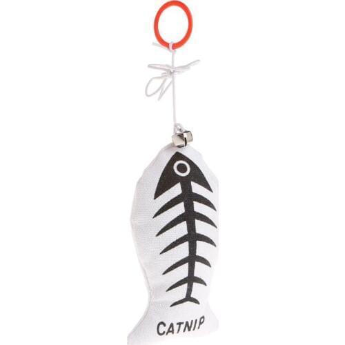 Cat Toys Canvas Fish Catnip Interactive Play Funny Hanging Ring Kitten Toy Pet Dog Puppy Products Mint Catnip Toys Gadget