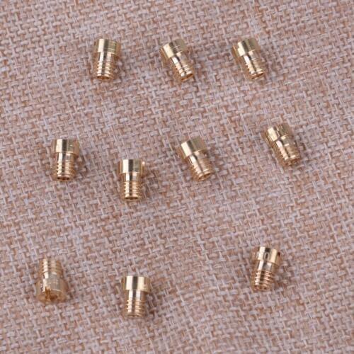 LETAOSK New 10pcs Gold Main Fuel Jet Kit Carburetor Carb Injector Nozzle Fit for Keihin CVK (100#-140#)