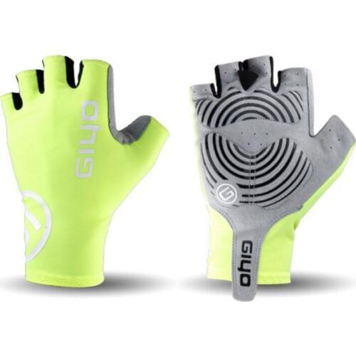 Breaking Wind Cycling Gloves Half Finger Anti-slip Gel Bicycle Lycra Fabric Mittens MTB Gloves Breathable Racing Road Bike Glove