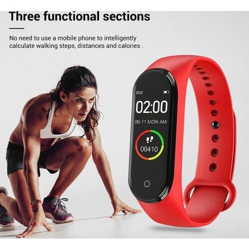 M4 Smart Watch Sport Smart Band Blood Pressure Monitor Smart Wristband Smartwatch Bracelet IP67 M4 Wristband for Men Women