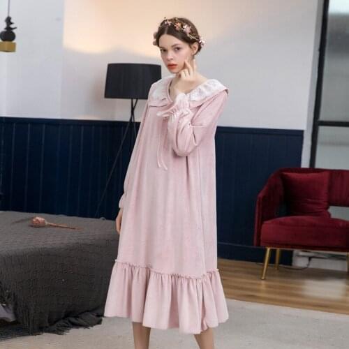 Palace style nightdress Japanese princess sweet home dress long sleeve girl nightgown kimono sexy lace yukata women Gowns new