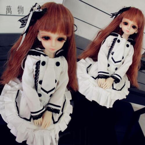 New 1/3 1/4 1/6 BJD SD MSD YOSD Doll Clothes Sweet Cos Princess White Dress/Suit