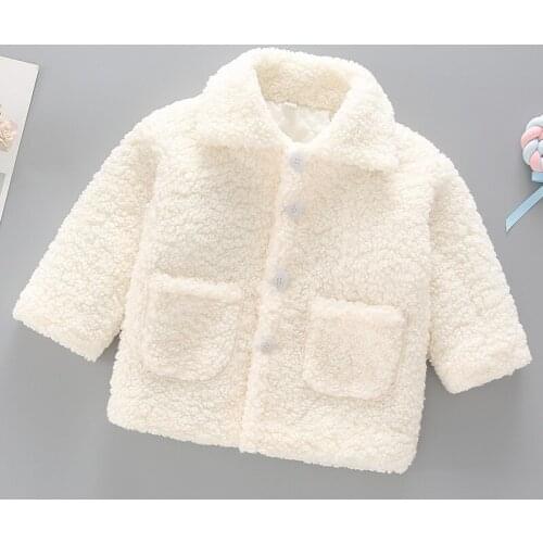 2021 New Baby Girls Clothes Winter Coat Kids Casual Thick Warm Children Girls Cardigan Plus Velvet Outerwear Jackets For Girls