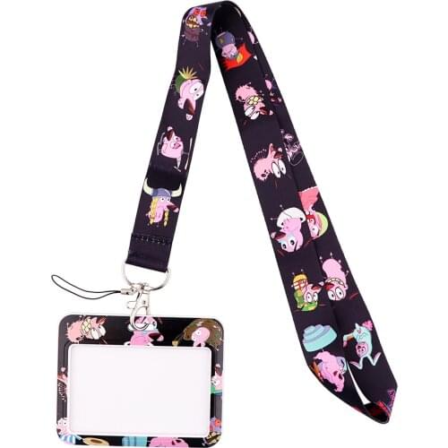 PF867 Dongmanli Cartoons Anime Dog Lanyard For Keychain ID Card Pass Gym Mobile Phone USB Badge Holder Key Ring Accessories