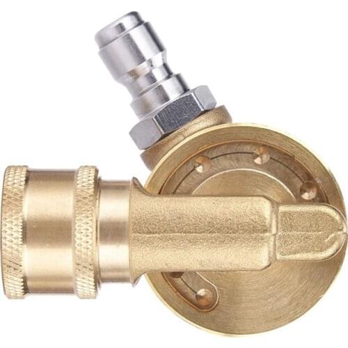 Pivoting Coupler for Pressure Washer Nozzle, Gutter Cleaner Attachment for Gutter Cleaning, 240 Degree, 4500 Psi, 1/4 Inch Quick