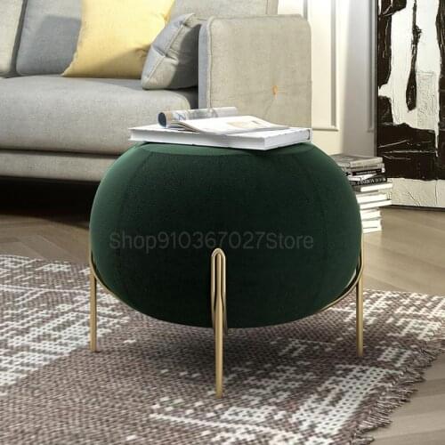 Nordic Creative Fabric Low Stool Velvet Sofa Household Small Stool Simple Modern Shoe Changing Stool