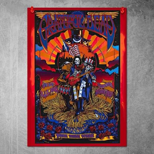 Modern Canvas Poster Skeleton Playing Guitar Wall Art Painting Nordic Posters and Prints Wall Pictures for Home Decor No Frame