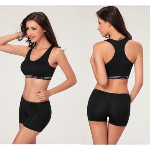 Stylish Gym Fitness Sports Bra Cotton Push Up Stretch Athletic Vest No Rims Breathable Full Cup Padded Bras Plus Size Top