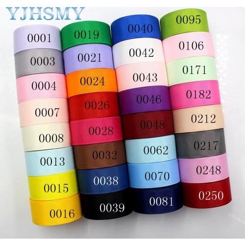 YJHSMY J-181014-1,25mm 10yards Solid Color Printed grosgrain Ribbons,DIY Handmade Hairbows Accessories Wedding Party Decoration