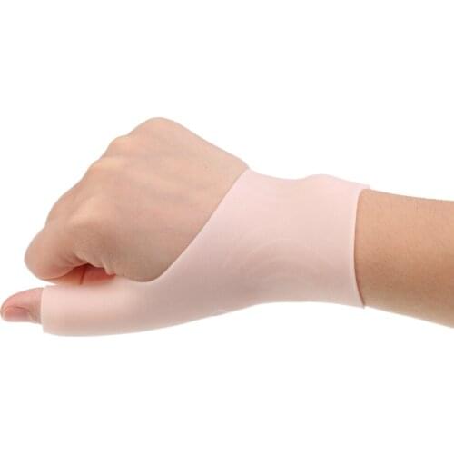 2 Pairs Silicone Gel Wrist Compression Support Braces for Tenosynovitis Pain Ease